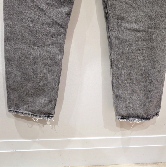 AGOLDE | Women's Mid Grey (Trip) 90's Straight Leg High-Rise Crop Jeans - Picture 10 of 12